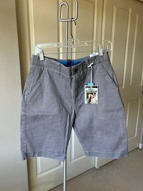 Plugg Men's Pelican Grey Stretch Shorts Size 30
